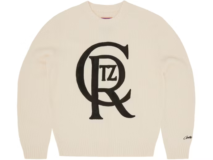 Corteiz Crest Knit Sweater Off White