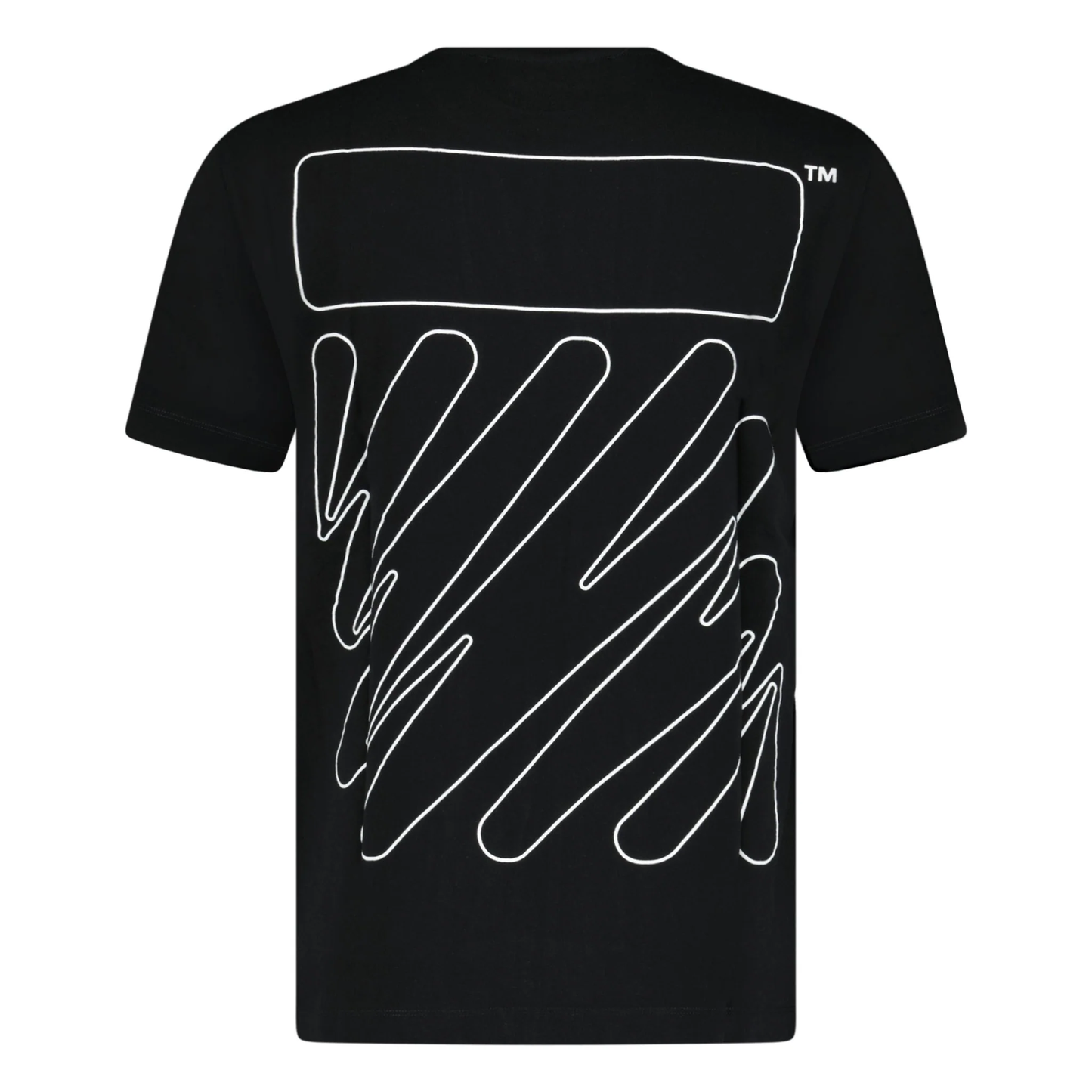 OFF-WHITE Wave Outline Diag Slim S/S Tee Black/White