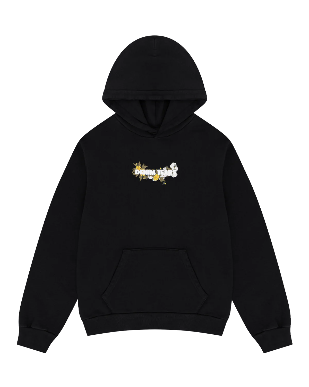 Denim Tears Embroidered Logo Hoodie Black