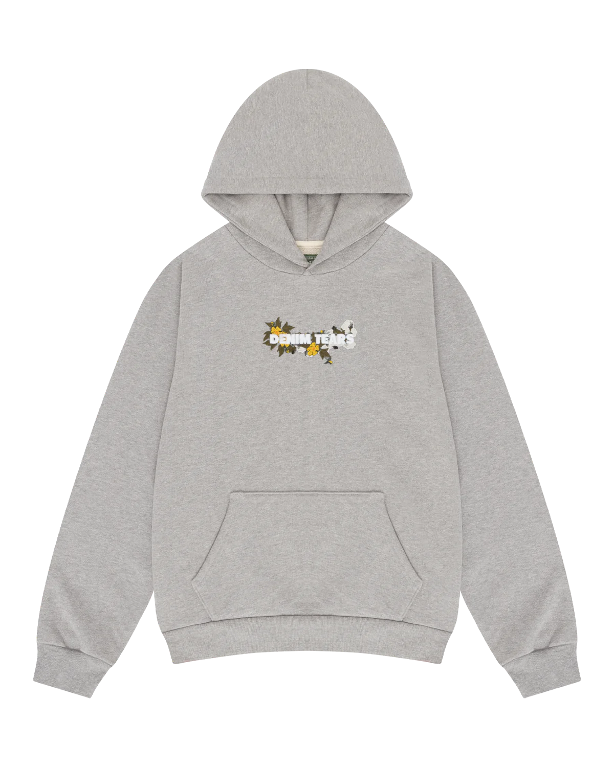 Denim Tears Embroidered Logo Hoodie Grey