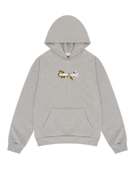 Denim Tears Embroidered Logo Hoodie Grey