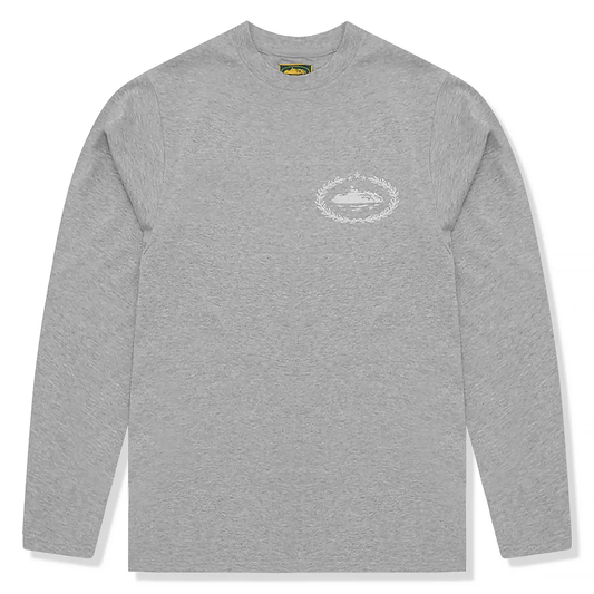 Corteiz Royale Heavy Weight Tee LS Heather Grey
