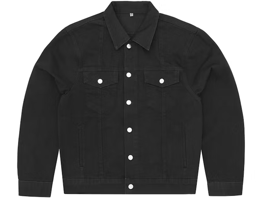 Corteiz C-Star Stitch-Down Denim Jacket Triple Black