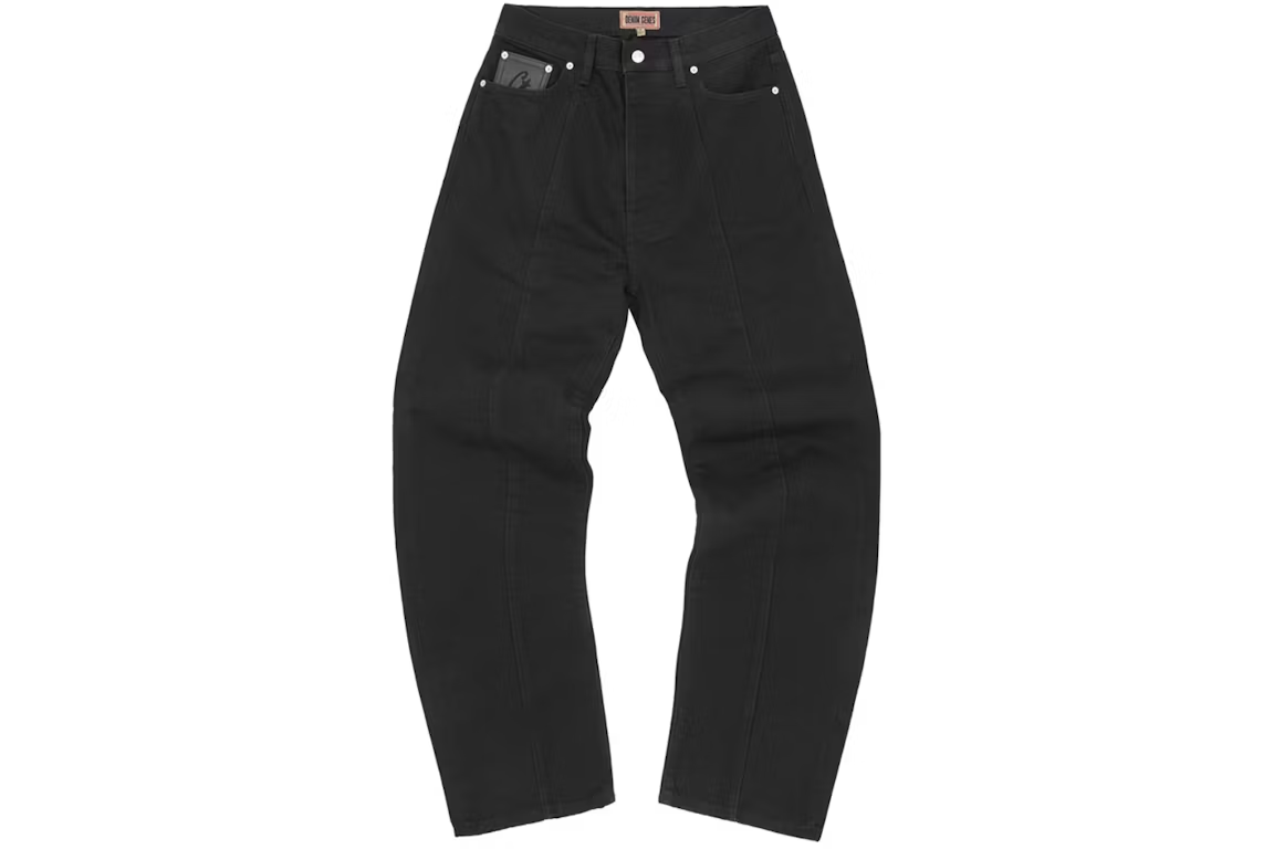 Corteiz C-Star Stitch-Down Jeans Triple Black