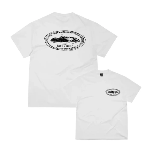 Corteiz Logo Island Stamp Tee White