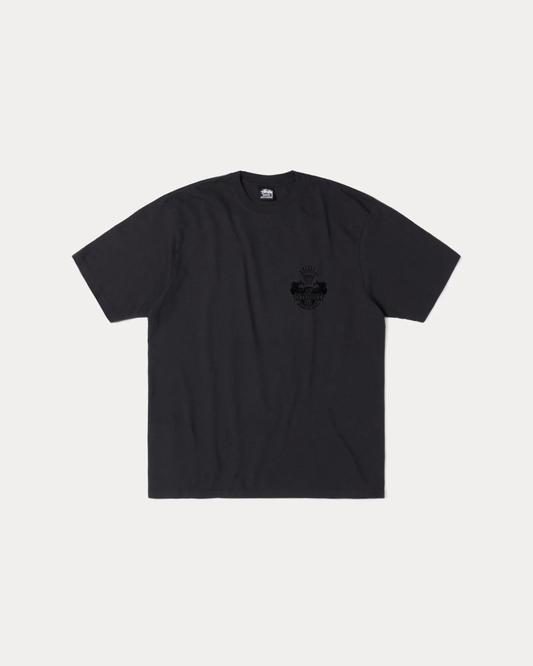 Stussy Built To Last Tee Pigment Dyed Faded Black