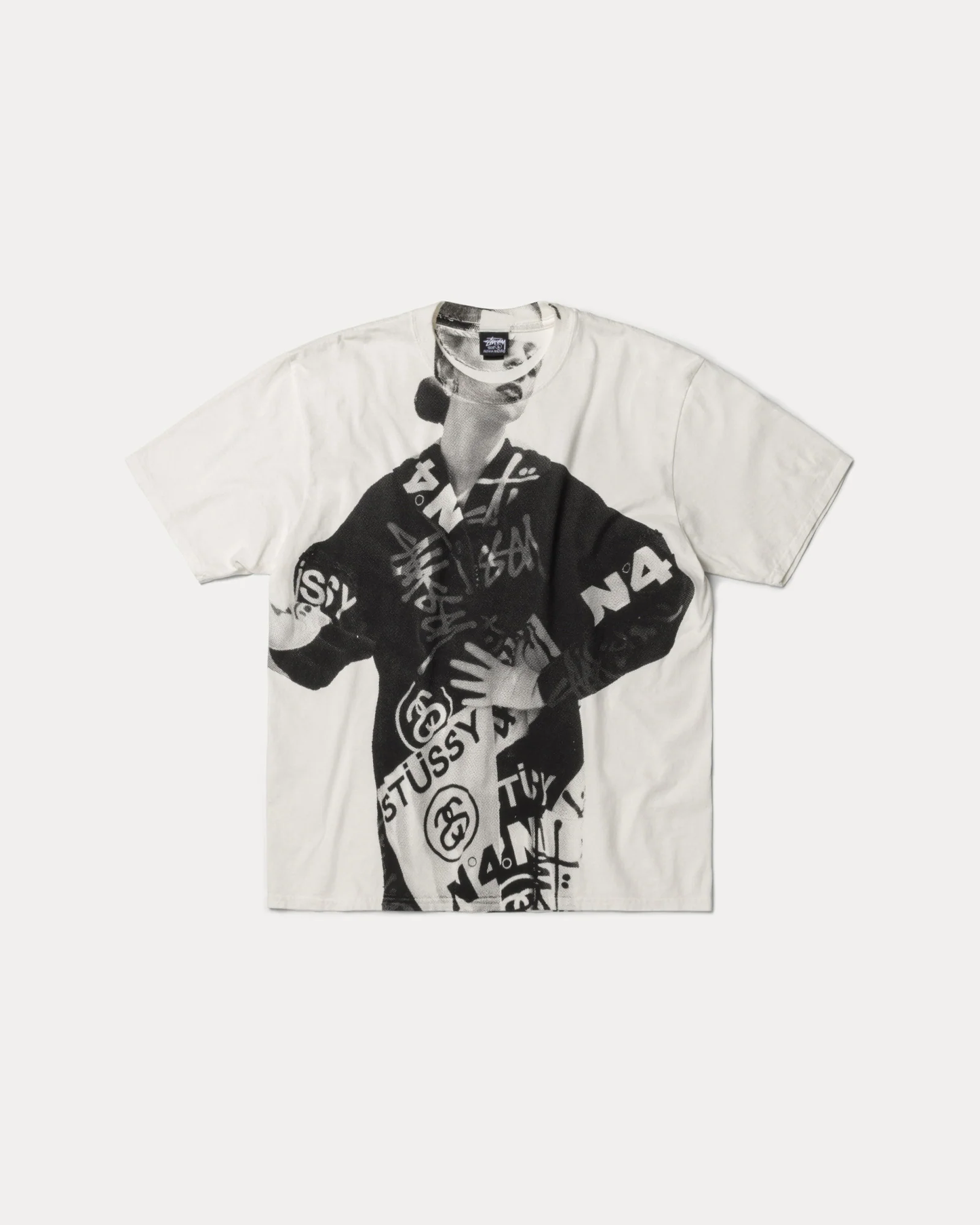 Stussy Lady Paris  Pigment Dyed T-shirt White