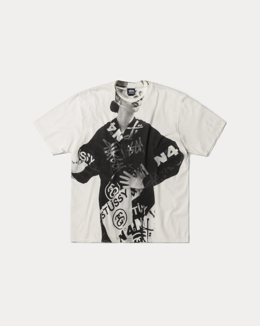 Stussy Lady Paris  Pigment Dyed T-shirt White