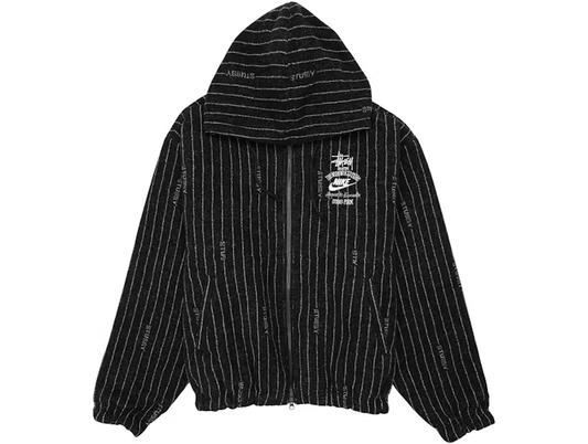 Nike x Stussy Striped Wool Jacket Black