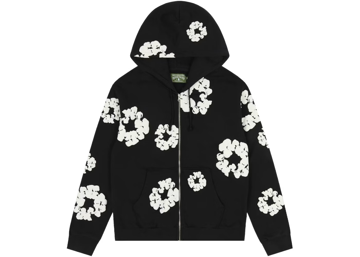 Denim Tears Cotton Wreath Zip Hoodie Black