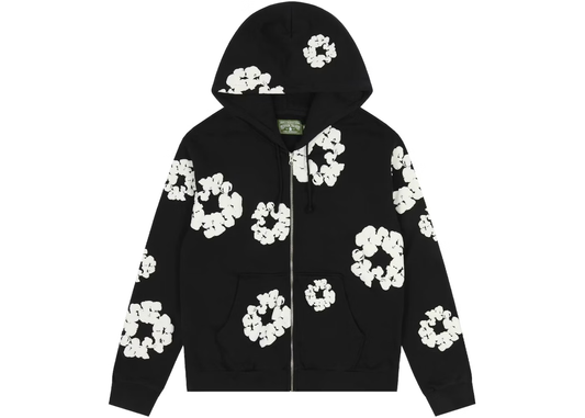 Denim Tears Cotton Wreath Zip Hoodie Black