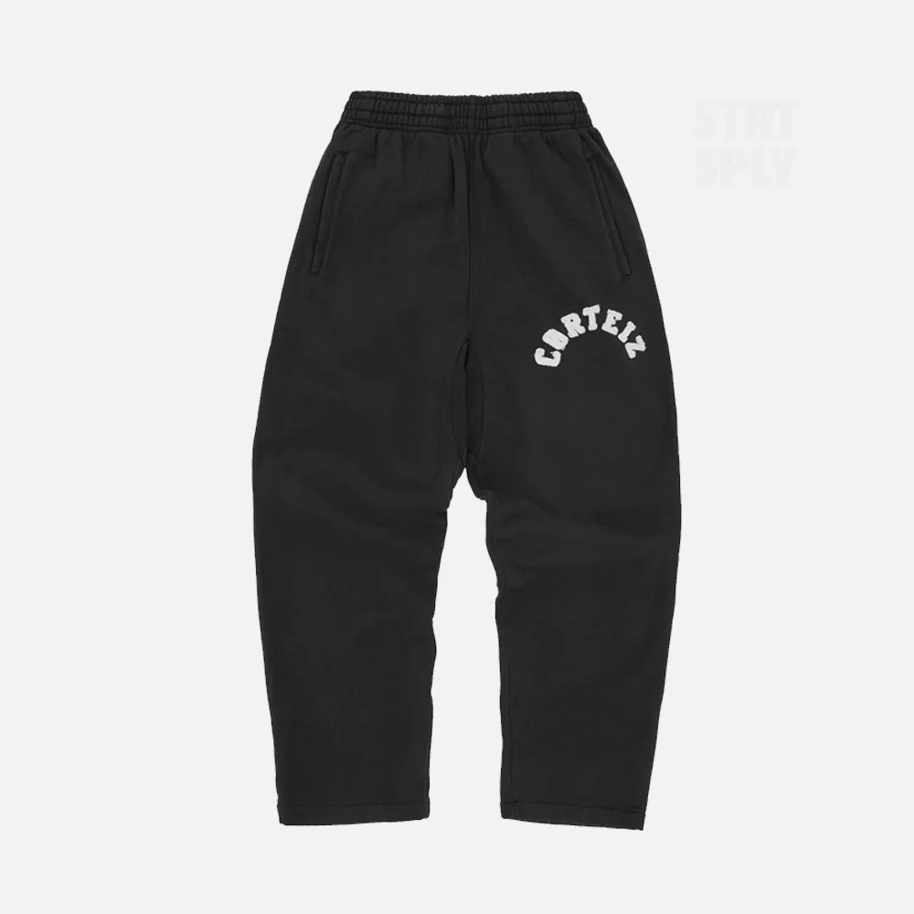 Corteiz Colly Arch Open Hem Pants Black