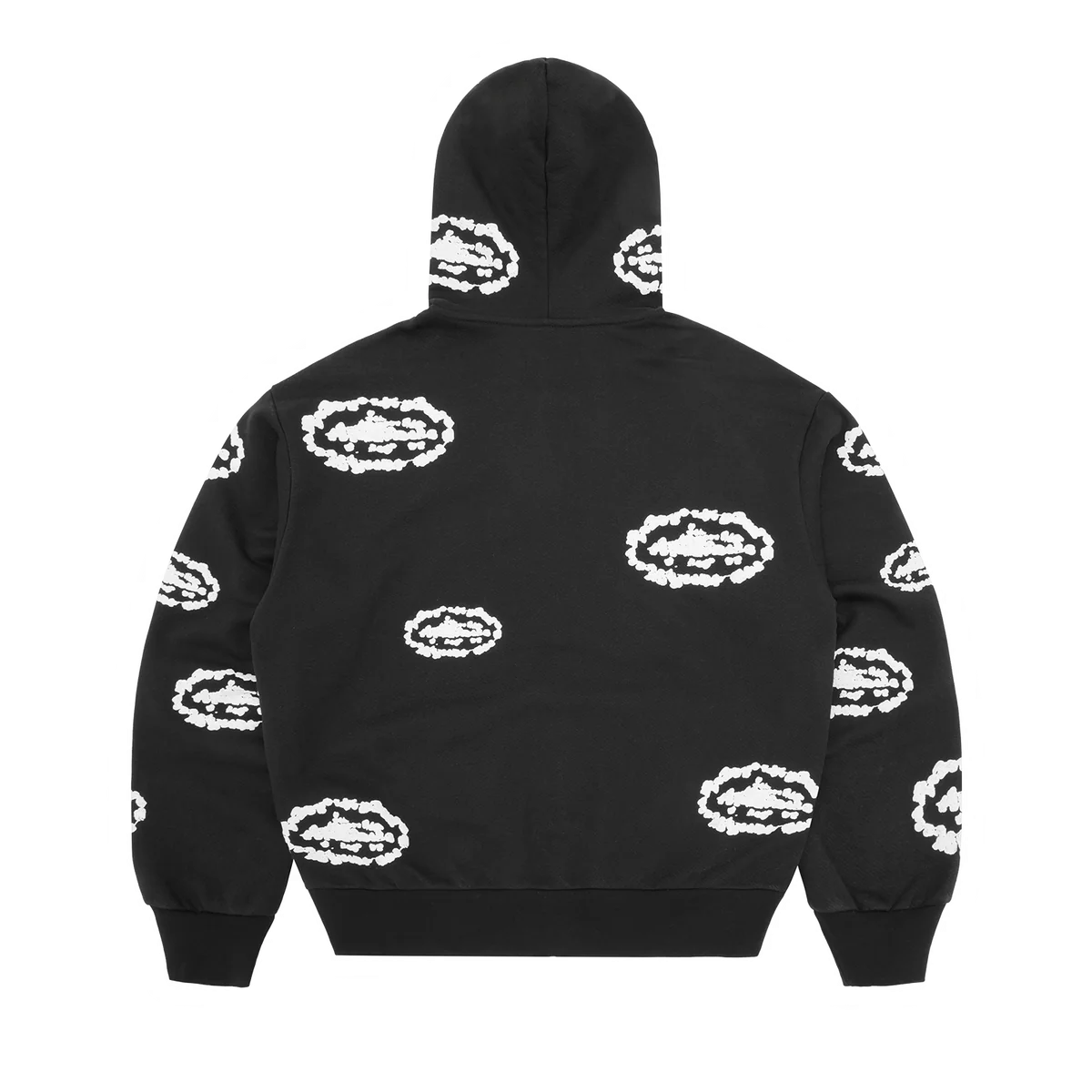 Corteiz x Denim Tears Cortears Island Wreath Zip Hoodie Black