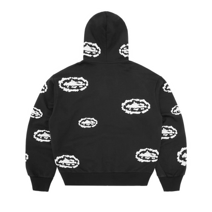 Corteiz x Denim Tears Cortears Island Wreath Zip Hoodie Black