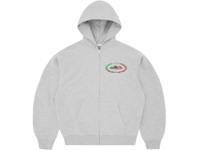 Corteiz x Denim Tears Cortears Royale Zip Hoodie Heather Grey