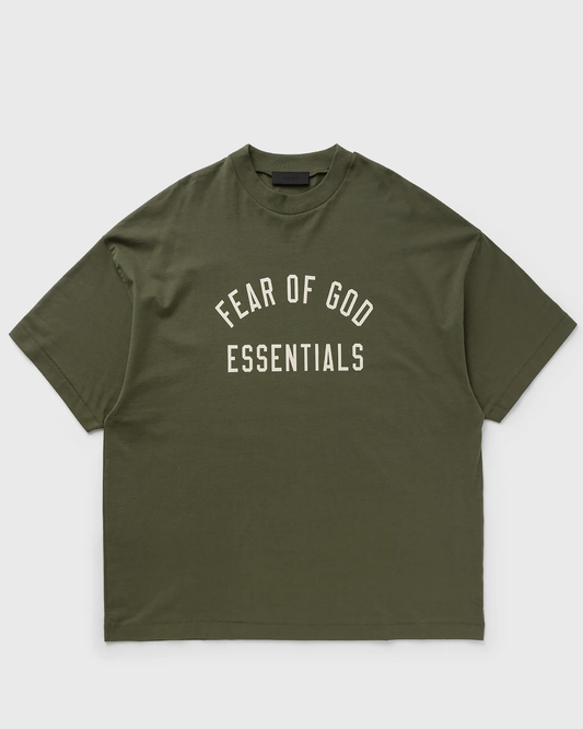 Fear of God Essentials Jersey Crewneck Tee Military