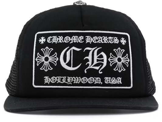 Chrome Hearts CH Hollywood Trucker Hat Black/Black