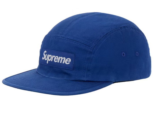 Supreme Washed Chino Twill Camp Cap (SS26) Blue