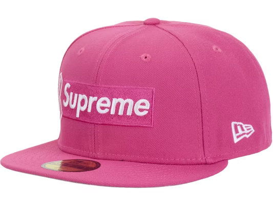 Supreme x New Era Breast Cancer Awareness Box Logo Fitted Hat Pink 7 1/2