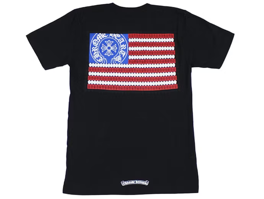 Chrome Hearts American Flag Dagger T-shirt Black Vintage