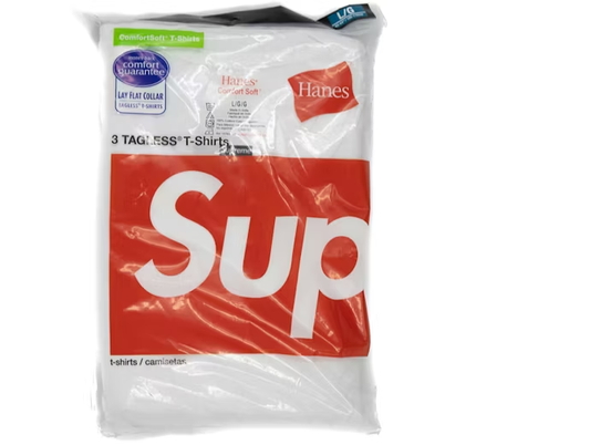 Supreme Hanes Tagless Tees (3 Pack) White