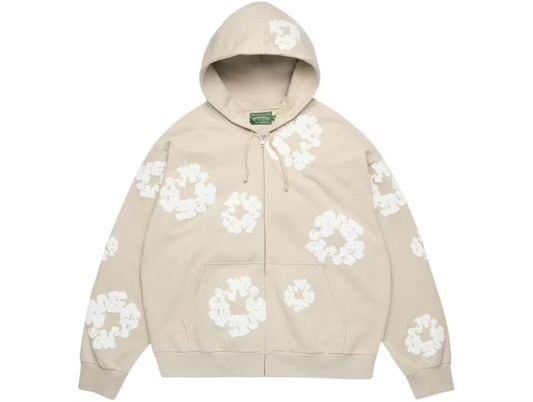 Denim Tears Cotton Wreath Zip Hoodie Cream