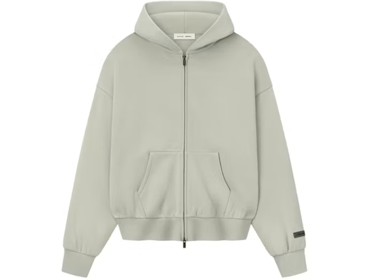 Fear of God Essentials Classic Fleece Zip-Up Hoodie Abbey Stone