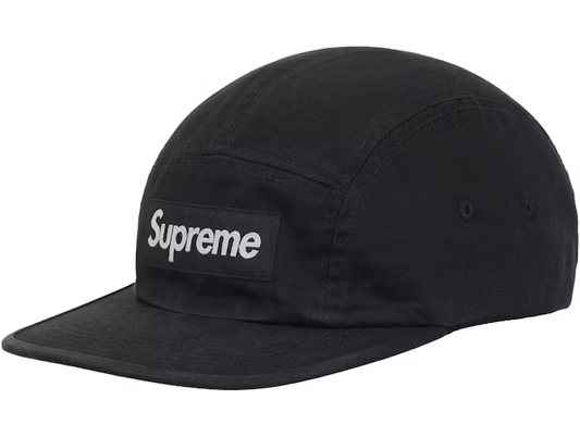 Supreme Washed Chino Twill Camp Cap (SS26) Black