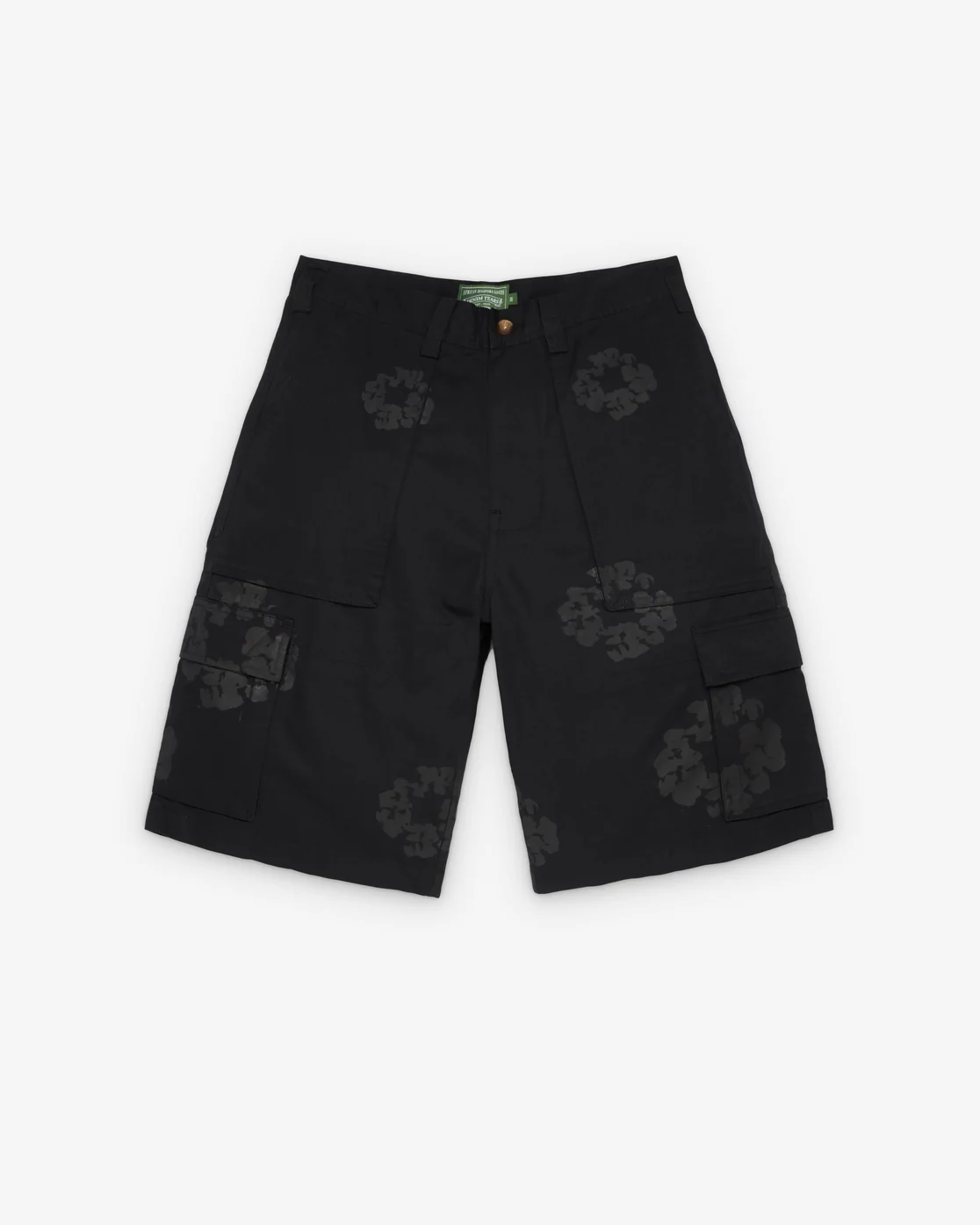 Denim Tears Men's Cotton Wreath Cargo Short Black