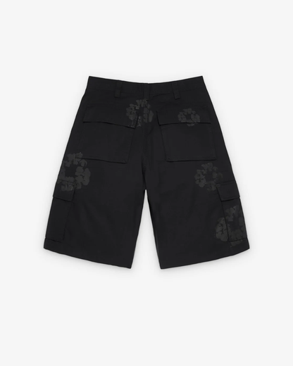 Denim Tears Men's Cotton Wreath Cargo Short Black