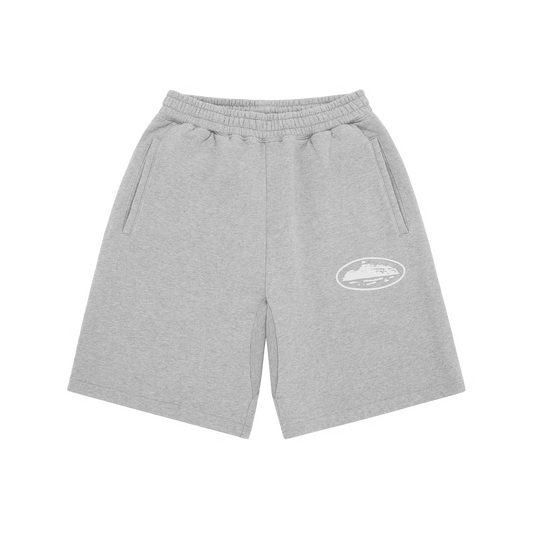 Corteiz Island Puff Print Sweatshort Heather Grey