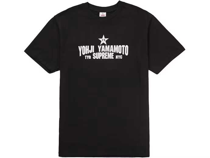 Supreme Y's by Yohji Yamamoto Star Tee Black