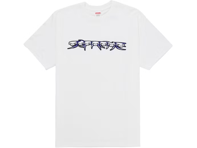 Supreme Skulls Spellout Tee White