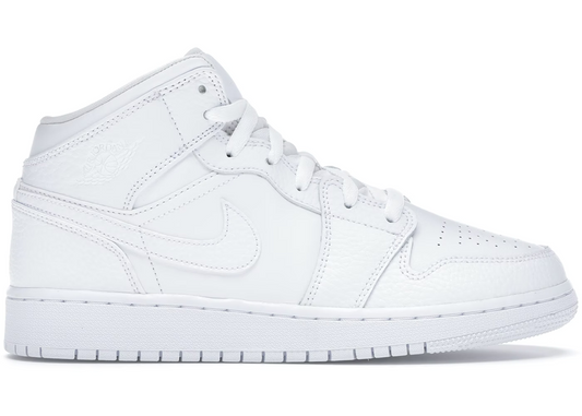 Jordan 1 Mid Triple White