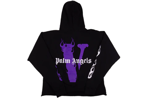 Vlone x Palm Angels Hoodie Black/Purple
